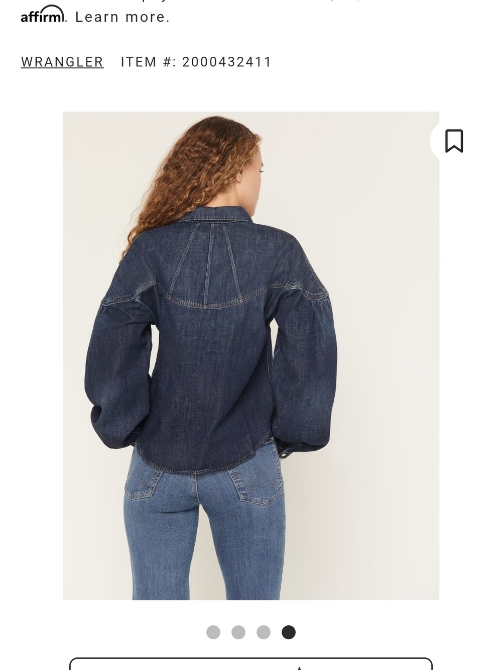 Wrangler Dark Indigo Denim Shirt